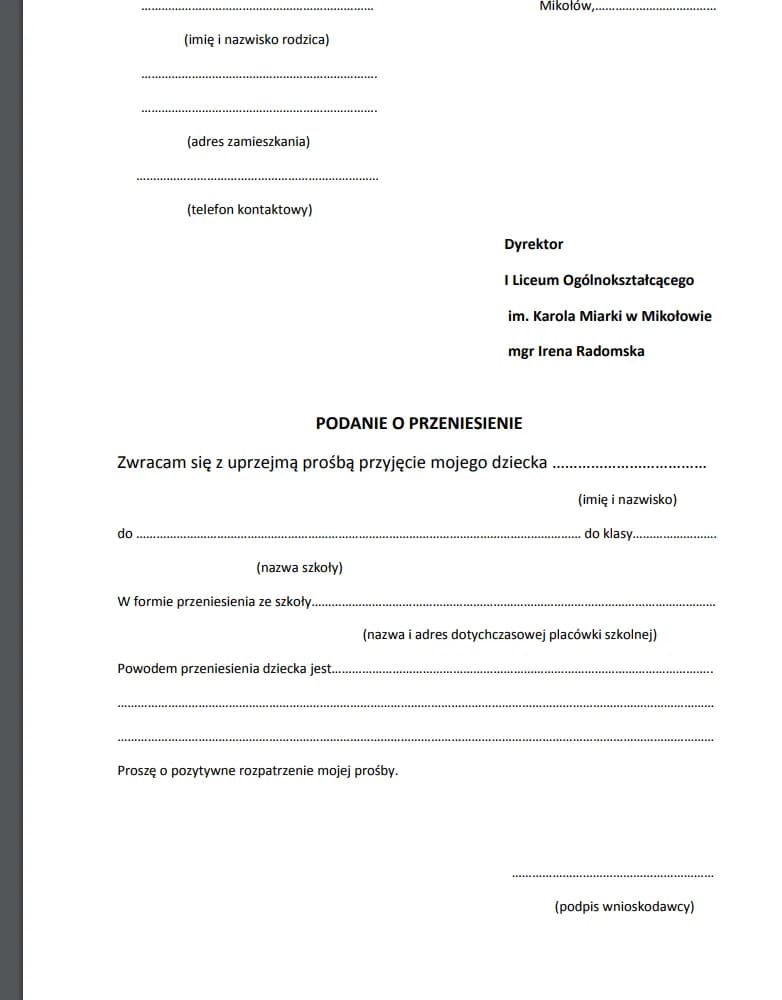 Jak napisać perfekcyjne podanie o przeniesienie do innej szkoły? Prosty przewodnik krok po kroku