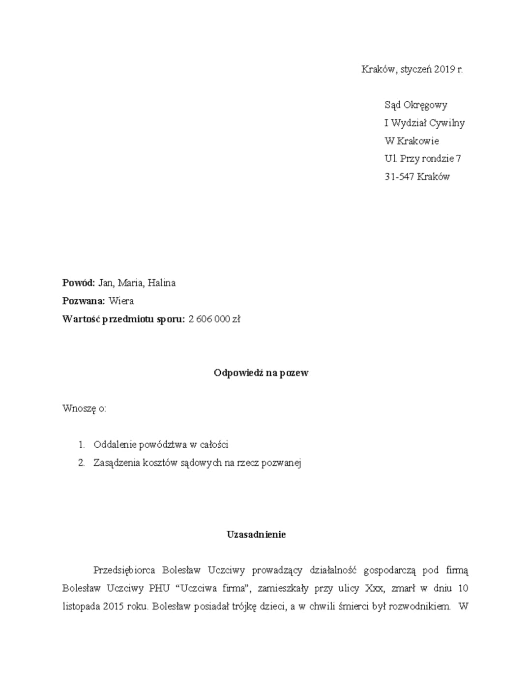 Jak skutecznie napisać odpowiedź na wniosek do sądu bez błędów prawnych